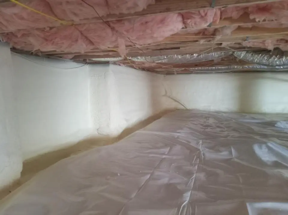 Crawl space encapsulation with closed-cell spray foam for Attic Insulation in Lakeport